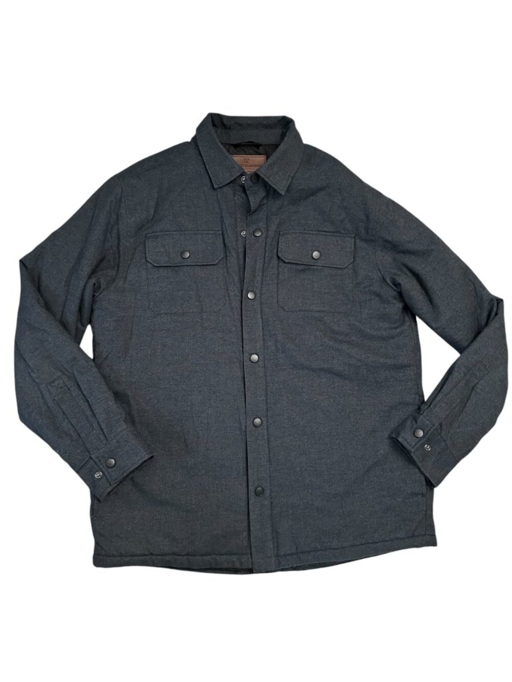 Rugged Elements Men's Size L Lined Insulated Snap Flannel Shirt Jacket Shacket